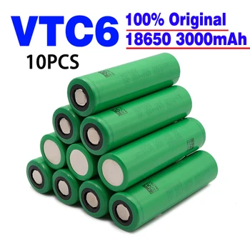 10 100% оригинални 3,7 3000 mah литиево-йонни акумулаторни батерии 18650 за us18650 vtc6 20a 3000 ма за Sony играчка инструмент фенерче