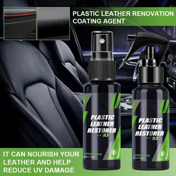 100 мл средство за възстановяване на пластмаса за автомобилни резервни части за купето, кожа за седалките, течен восък за полиране, спрей за възстановяване на пластмаси, аксесоари
