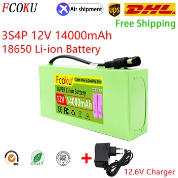 18650 3S4P 12 от 14 000 mah Акумулаторна литиево-йонна Батерия За Безжичен предавател, видеонаблюдение, Камера, Батерията на устройството Bluetooth