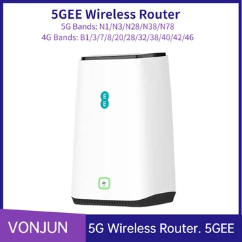 5GEE Рутер CPE 4,67 gbps EE5G Безжичен 5G Модем 4*4 MiMo WiFi6 Начална Точка за достъп SA /НСА Smart 5G Hub Gigabit Ethernet