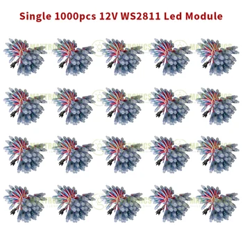 DC12V 1000pcs 12mm WS2811 2811 IC RGB led модул Ред Водоустойчив цифров пълноцветен led пиксельный лампа за KTV Dance Machine
