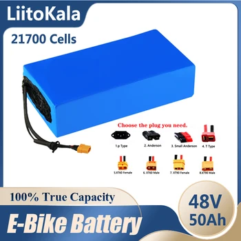 LiitoKala 48 50Ah Електрически Велосипед 21700 13S10P Литиева Батерия за 1000 W 1500 W 2000 W 2500 W 20A 30A 50A BMS E-Bike на Батерията