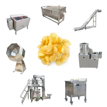 Автоматична линия за производство на чипс, машина за приготвяне на замразени пържени картофи
