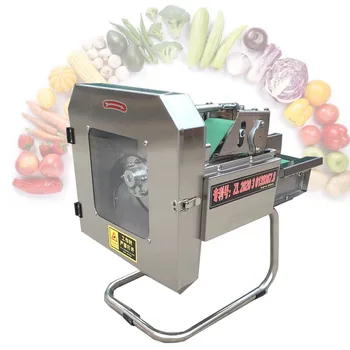 Автоматична машина за рязане на зеленчуци, търговски Електрическа машина за рязане на картофи, праз, чушки, целина