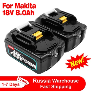 Акумулаторна Батерия инструмент Makita 18V BL1860 B 18V 6.0 AH Резервна Батерия за Makita 18V BL1860 BL1840 BL1850 със зареждането на DC18RF