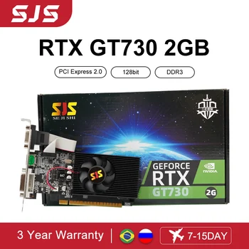 Видео карта SJS GeForce GT730 Дисплей Vga Карти 2 GB DDR3 128 Бита Компютърна графична Карта за Гейминг КОМПЮТРИ NVIDIA GT 730 2GD3, HDMI, DVI