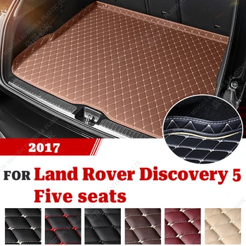 Висок клас авто подложка в багажника за Land Rover Discovery 5, на пет места 2017, висококачествени кожени нескользящие долните подложки