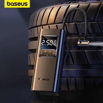 Въздушна помпа Baseus Преносим безжичен автомобилен компресор за кола, велосипеди, мотоциклети, акумулаторна батерия цифров електрическа помпа за помпане на гуми