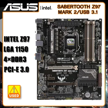 Дънна платка LGA 1150 ASUS SABERTOOTH Z97 MARK 2/USB 3.1 дънна Платка 1150 DDR3 Intel Z97 32GB PCI-E 3.0 I ATX За Core i3-4150