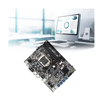 Дънна платка за майнинга B75 8GPU + процесор G1630 + кабел SATA + Термопаста LGA1155 Подкрепа 2XDDR3 MSATA дънна Платка за майнинга B75 8USB