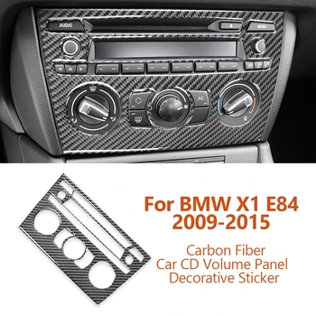 За BMW X1 E84 2009-2015 Кола на Централното Управление От Въглеродни Влакна CD Панел на силата на Звука Декоративни Стикери Auto Inter Accessoriess