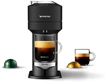 Кафемашина за приготвяне на кафе и еспресо Vertuo от Next, матиран черен хром