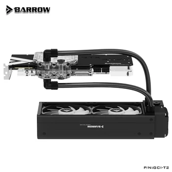 Комплект за водно охлаждане BARROW Активен помпа задния панел, вграден радиатор + блок CPU/3090 GPU + Фитинги за маркучи ID10mm + OD13mm GCI-T2 CPI-T