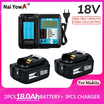 Оригинален за Makita 18V 18000mAh 18.0 Ah Акумулаторна Батерия Електроинструменти с led литиево-йонна батерия Заместител на LXT BL1860B BL1860 BL1850