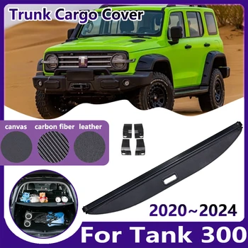 Товарен калъф багажника на колата за Great Wall Wey Tank 300 Аксесоари 2020 ~ 2024 GWM Багажното задни багажното тава Мат Защитни завеси